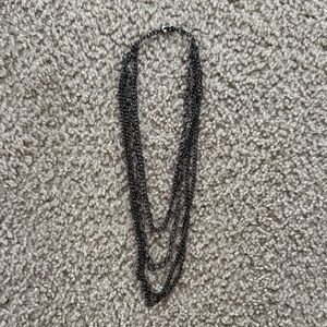 Dark Silver Multi-Strand Necklace